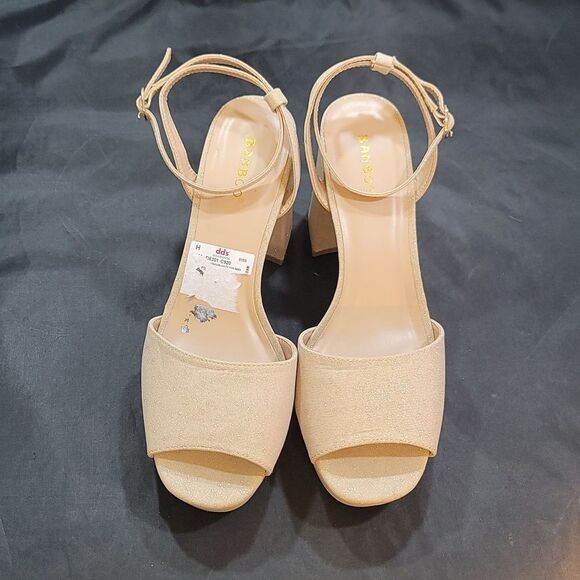 BRAND NEW BAMBOO BLOCK-HEEL ADJUSTABLE BUCKLE CLOSURE OPEN-TOE SANDAL - Picture 3 of 15